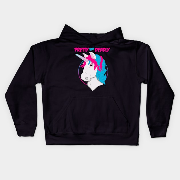 Unicorn (Kids) Kids Hoodie by schockgraphics